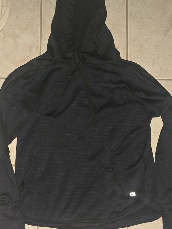 GAP Tops - GAP Womens Black Hooded Sweatshirt with Front Pockets